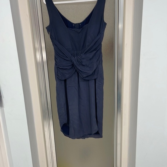 Leifsdottir Blue Ruched Sleeveless Cocktail Dress - Picture 7 of 10